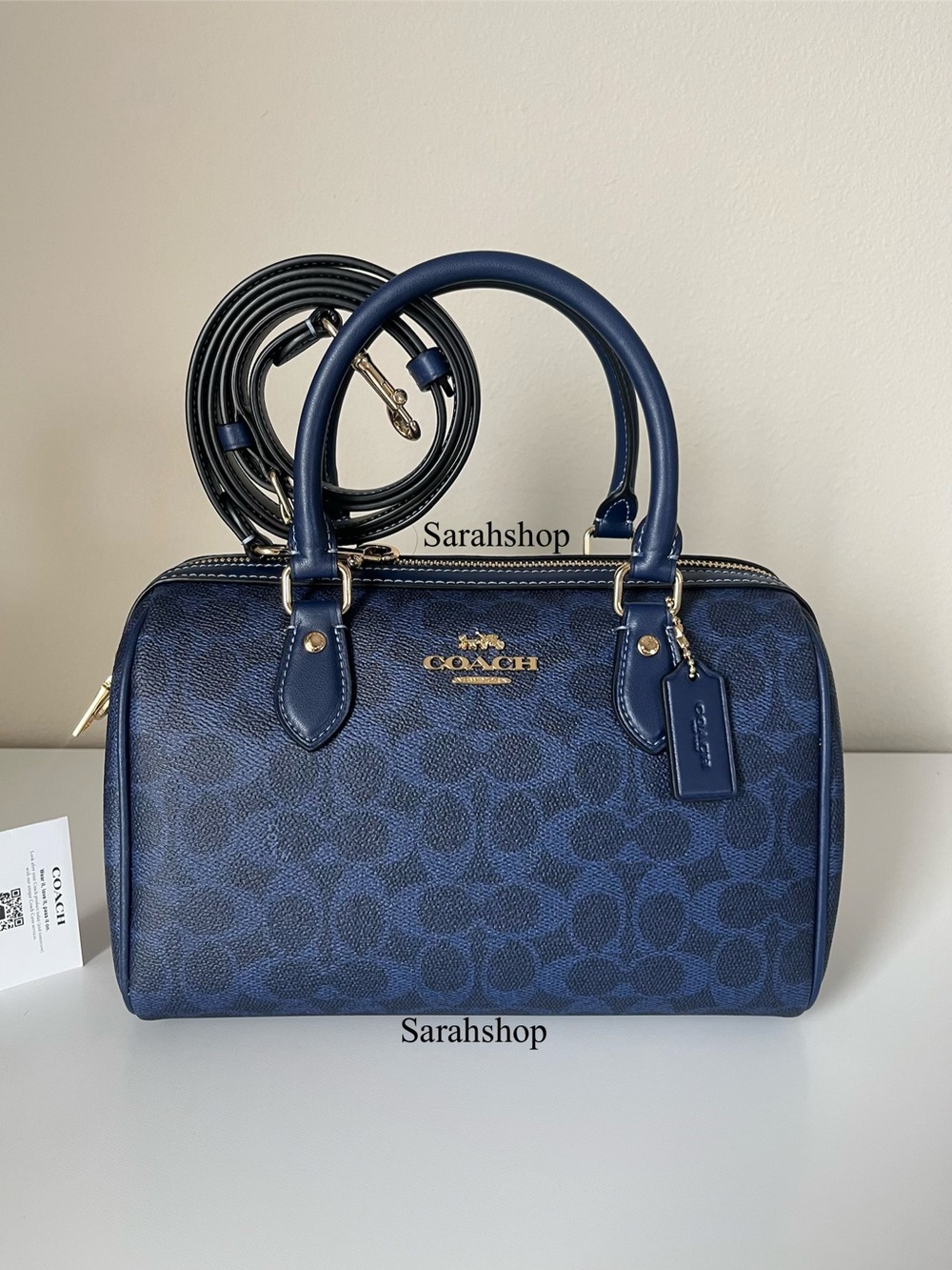 ✅Coach Rowan Satchel Bag In Signature Canvas
